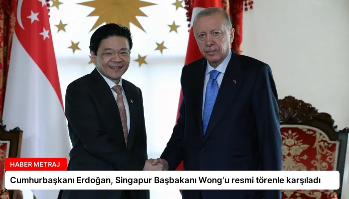 Cumhurbaşkanı Erdoğan, Singapur Başbakanı Wong’u resmi törenle karşıladı