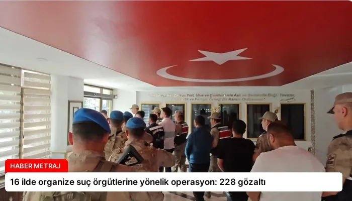 16 ilde organize suç örgütlerine yönelik operasyon: 228 gözaltı